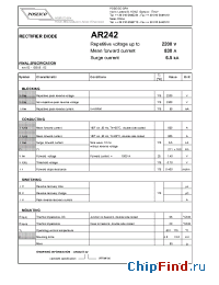 Datasheet AR242 производства Power Semiconductors